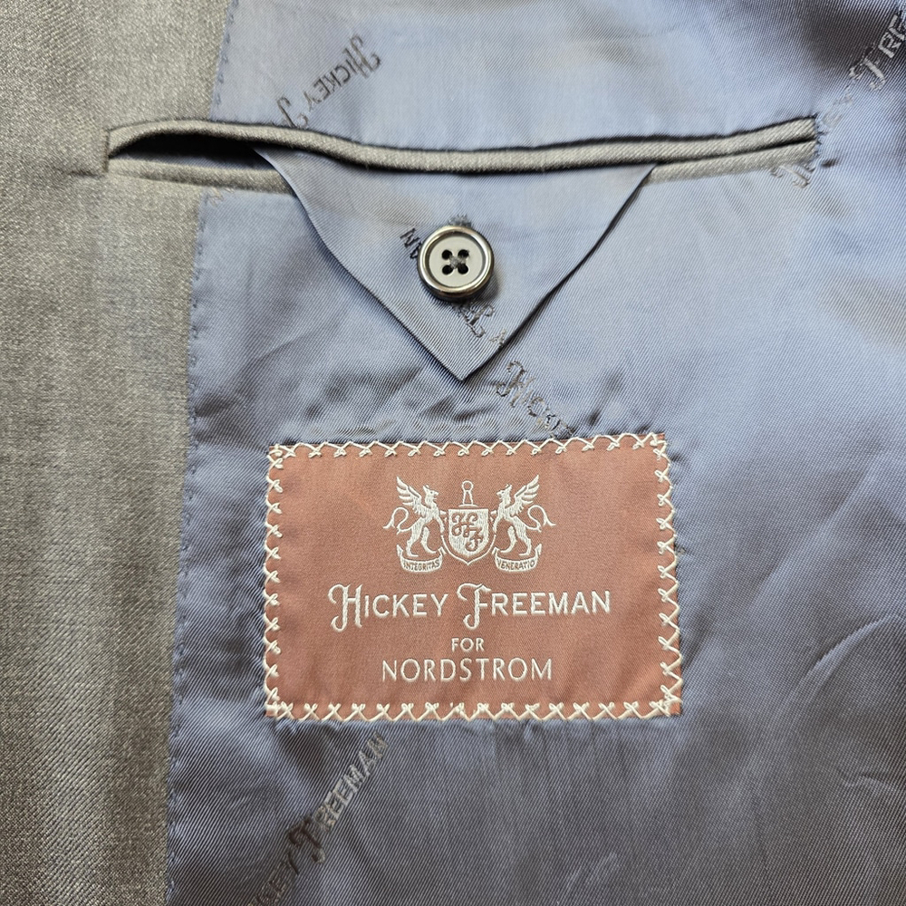 Quiet Luxury Hickey Freeman Beacon Blazer Men 42R Gray Wool USA Made Sport Coat - Picture 10 of 16